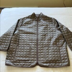 Lands' End Quilted Foldable Utility Jacket in Tan